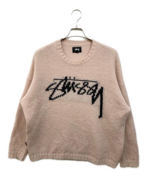 stussy（ステューシー）stussy (ステューシー) クルーネックニット ライトピンク サイズ:SIZE 8の古着・服飾アイテム