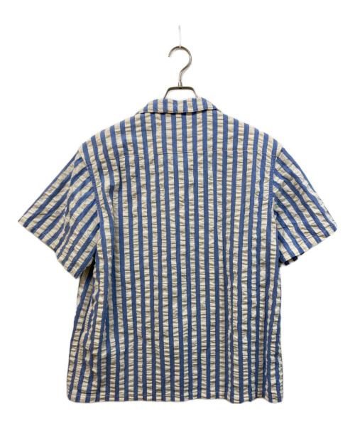 DAPPER'S（ダッパーズ）DAPPER'S (ダッパーズ) パジャマストライプ半袖シャツ ブルー サイズ:	SIZE 44の古着・服飾アイテム