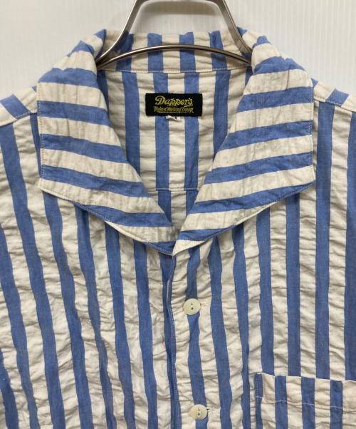 DAPPER'S（ダッパーズ）DAPPER'S (ダッパーズ) パジャマストライプ半袖シャツ ブルー サイズ:	SIZE 44の古着・服飾アイテム