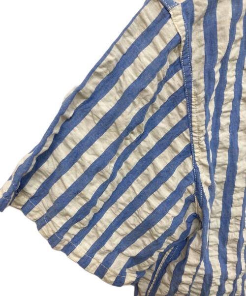 DAPPER'S（ダッパーズ）DAPPER'S (ダッパーズ) パジャマストライプ半袖シャツ ブルー サイズ:	SIZE 44の古着・服飾アイテム