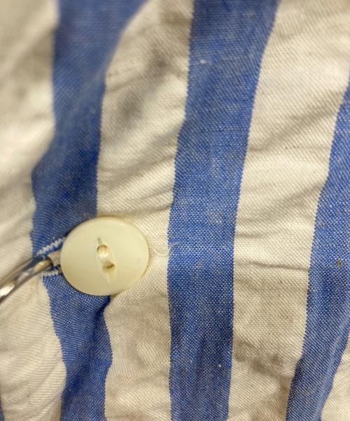 DAPPER'S（ダッパーズ）DAPPER'S (ダッパーズ) パジャマストライプ半袖シャツ ブルー サイズ:	SIZE 44の古着・服飾アイテム