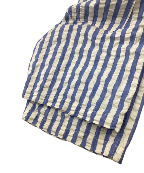 DAPPER'S（ダッパーズ）DAPPER'S (ダッパーズ) ストライプハーフパンツ スカイブルー サイズ:36の古着・服飾アイテム
