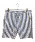 DAPPER'S（ダッパーズ）の古着「ストライプハーフパンツ」｜スカイブルー