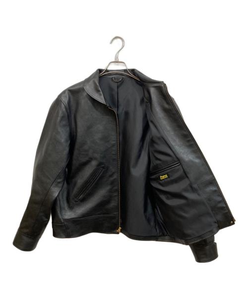 DAPPER'S（ダッパーズ）DAPPER'S (ダッパーズ) 30’s Style Cossack Leather Sports Jacket ブラック サイズ:SIZE 42の古着・服飾アイテム