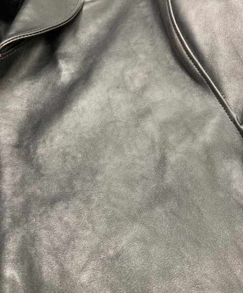 DAPPER'S（ダッパーズ）DAPPER'S (ダッパーズ) 30’s Style Cossack Leather Sports Jacket ブラック サイズ:SIZE 42の古着・服飾アイテム