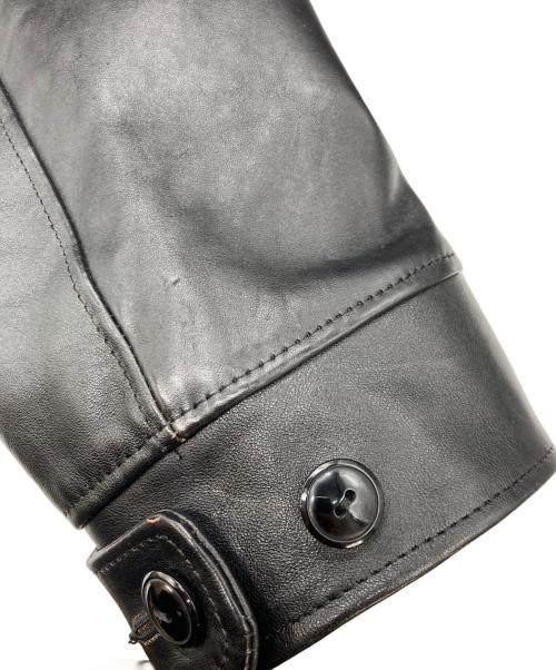 DAPPER'S（ダッパーズ）DAPPER'S (ダッパーズ) 30’s Style Cossack Leather Sports Jacket ブラック サイズ:SIZE 42の古着・服飾アイテム