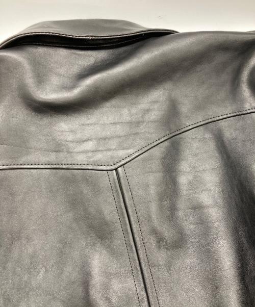 DAPPER'S（ダッパーズ）DAPPER'S (ダッパーズ) 30’s Style Cossack Leather Sports Jacket ブラック サイズ:SIZE 42の古着・服飾アイテム