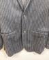 中古・古着 BURBERRY BLACK LABEL (バーバリーブラックレーベル) ウールストライプテーラードジャケット ブラック サイズ:	SIZE M：5000円