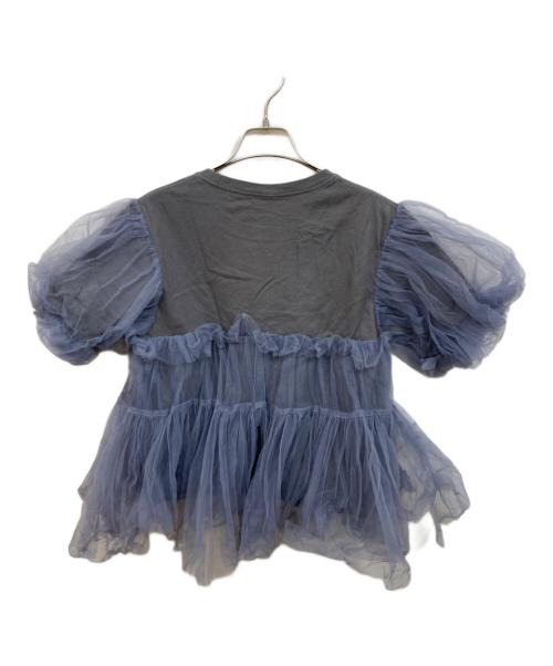 VIVIANO（ヴィヴィアーノ）VIVIANO (ヴィヴィアーノ) STUDIOUS (ステュディオス) 別注Tulle Layered T-shirt グレー サイズ:SIZE Freeの古着・服飾アイテム