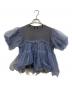 VIVIANO（ヴィヴィアーノ）の古着「別注Tulle Layered T-shirt」｜グレー
