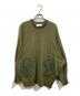 mame kurogouchi（マメクロゴウチ）の古着「Cording Embroidered Oversized Sweatshirt」｜カーキ