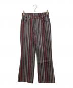 LEVI'S for galsリーバイス）の古着「マルチストライプパンツ」｜グレー