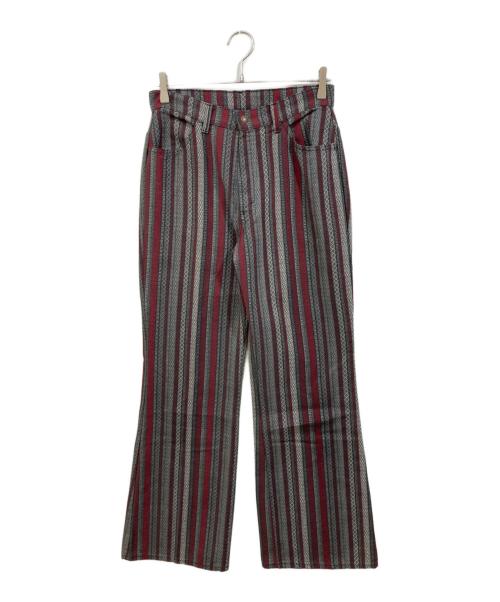 LEVI'S for gals（リーバイス）LEVI'S for gals (リーバイス) マルチストライプパンツ グレー サイズ:実寸をご確認くださいの古着・服飾アイテム