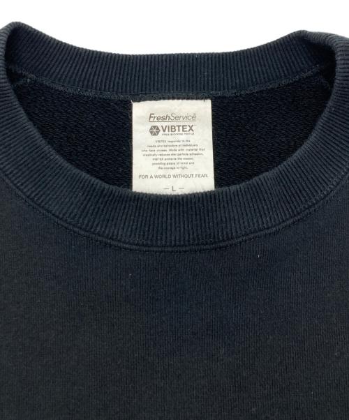 FreshService（フレッシュサービス）FreshService (フレッシュサービス) VIBTEX (ビブテックス) VIBTEX for FreshService SWEAT CREW NECK PULLOVER ブラック サイズ:Lの古着・服飾アイテム