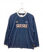 SEESEE×S.F.Cシーシー×エスエフシー）の古着「GAME LS STRIPE TEE」｜ネイビー