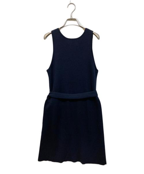BLUE LABEL CRESTBRIDGE（ブルーレーベルクレストブリッジ）BLUE LABEL CRESTBRIDGE (ブルーレーベルクレストブリッジ) ノースリーブワンピース ネイビー サイズ:36の古着・服飾アイテム