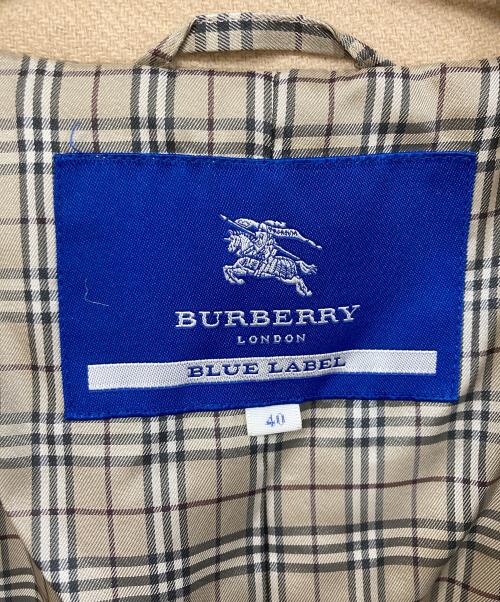 BURBERRY BLUE LABEL（バーバリー ブルー レーベル）BURBERRY BLUE LABEL (バーバリー ブルー レーベル) 5Bウールコート ベージュ サイズ:SIZE 40の古着・服飾アイテム