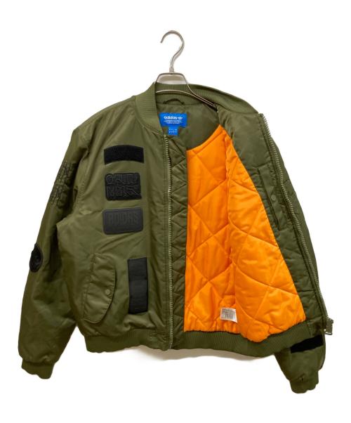 adidas Originals（アディダスオリジナル）adidas Originals (アディダスオリジナル) Logo Padded Bomber Jacket カーキ サイズ:SIZE Oの古着・服飾アイテム