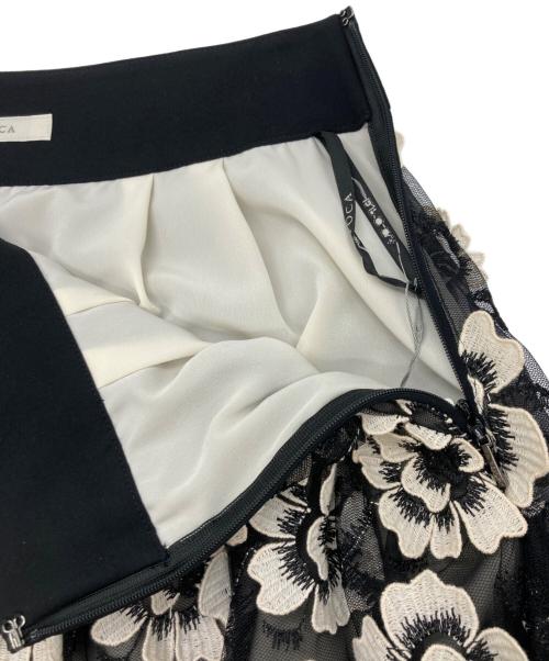 EPOCA（エポカ）EPOCA (エポカ) フラワーケミカルレース フレアスカート ブラック サイズ:38の古着・服飾アイテム