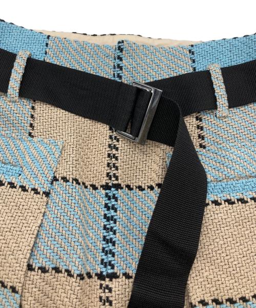 Adam et Rope（アダム エ ロペ）Adam et Rope (アダム エ ロペ) チェックタイトスカート スカイブルー サイズ:38の古着・服飾アイテム