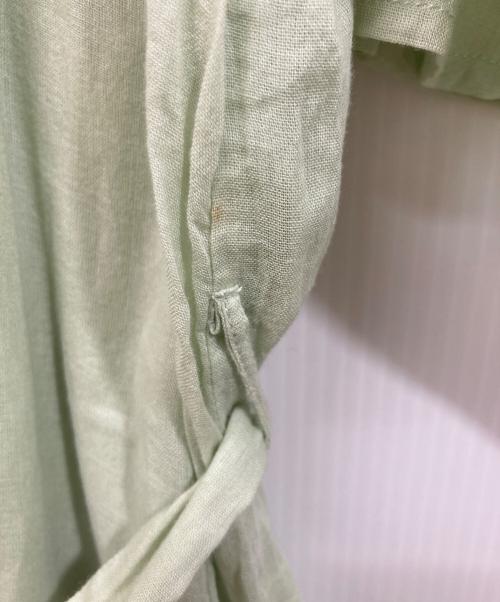 ne quittez pas（ヌキテパ）ne quittez pas (ヌキテパ) コットンボイルティアードワンピース 黄緑 サイズ:	SIZE Mの古着・服飾アイテム