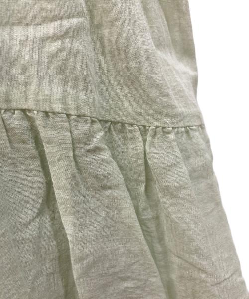 ne quittez pas（ヌキテパ）ne quittez pas (ヌキテパ) コットンボイルティアードワンピース 黄緑 サイズ:	SIZE Mの古着・服飾アイテム