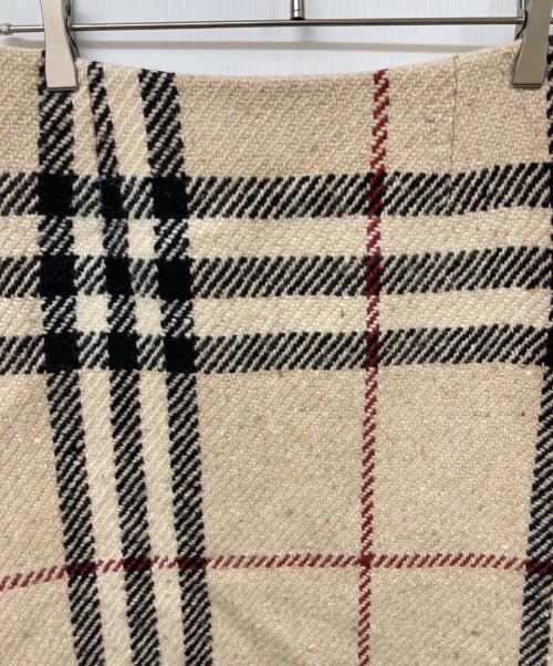BURBERRY LONDON（バーバリーロンドン）BURBERRY LONDON (バーバリーロンドン) メガチェックウールスカート ベージュ サイズ:	SIZE 40の古着・服飾アイテム