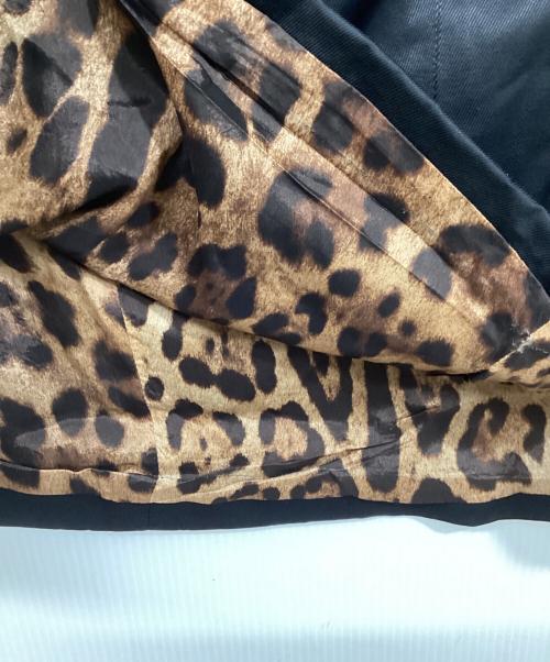 DOLCE & GABBANA（ドルチェ＆ガッバーナ）DOLCE & GABBANA (ドルチェ＆ガッバーナ) 内部レオパード柄スカート ブラック サイズ:	SIZE 40の古着・服飾アイテム