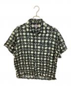 NIGEL CABOURNナイジェルケーボン）の古着「レーヨンオープンカラーシャツ」｜グリーン