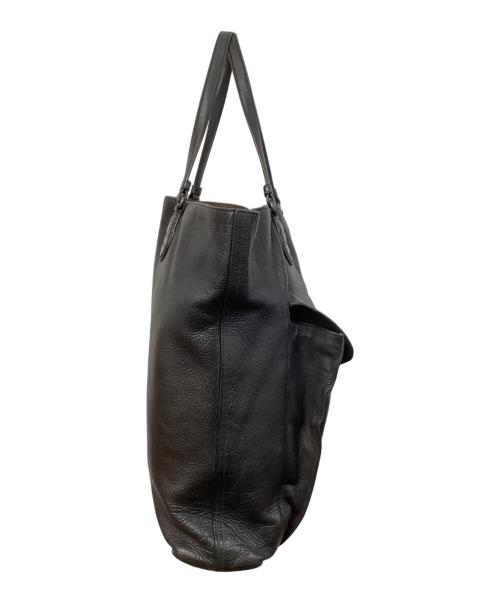 BOTTEGA VENETA（ボッテガベネタ）BOTTEGA VENETA (ボッテガベネタ) レザートートバッグ ブラックの古着・服飾アイテム