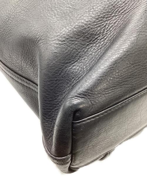 BOTTEGA VENETA（ボッテガベネタ）BOTTEGA VENETA (ボッテガベネタ) レザートートバッグ ブラックの古着・服飾アイテム