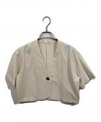 CADUNEカデュネ）の古着「半袖ジャケット」｜ベージュ