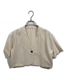 CADUNE（カデュネ）の古着「半袖ジャケット」｜ベージュ