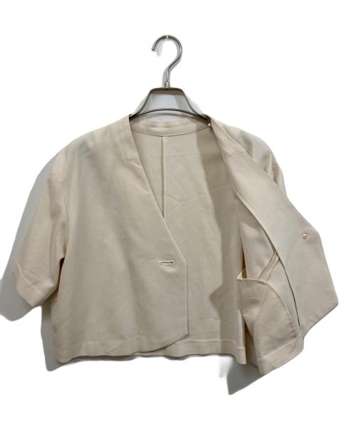 CADUNE（カデュネ）CADUNE (カデュネ) 半袖ジャケット ベージュ サイズ:SIZE 36の古着・服飾アイテム