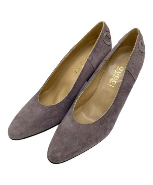 GUCCI（グッチ）GUCCI (グッチ) スウェードパンプス パープル サイズ:SIZE 38の古着・服飾アイテム