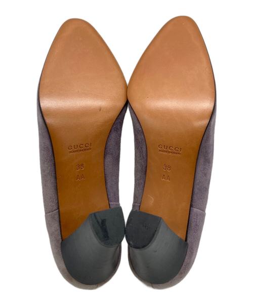 GUCCI（グッチ）GUCCI (グッチ) スウェードパンプス パープル サイズ:SIZE 38の古着・服飾アイテム