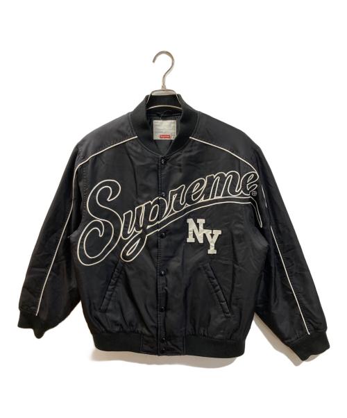 SUPREME（シュプリーム）SUPREME (シュプリーム) Contrast Script Varsity Jacket ブラック サイズ:SIZE Sの古着・服飾アイテム