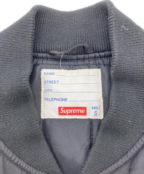 SUPREME（シュプリーム）SUPREME (シュプリーム) Contrast Script Varsity Jacket ブラック サイズ:SIZE Sの古着・服飾アイテム
