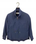 CULLNIクルニ）の古着「ZIP STAND SHIRT」｜ネイビー