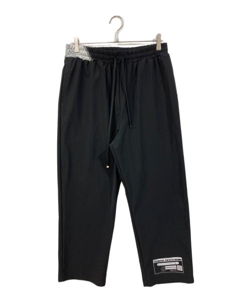 Maison MIHARA YASUHIRO（メゾン ミハラ ヤスヒロ）Maison MIHARA YASUHIRO (メゾン ミハラ ヤスヒロ) スカーフ ドッキング イージーパンツ ブラック サイズ:	SIZE 46の古着・服飾アイテム