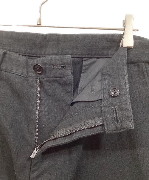 YOHJI YAMAMOTO（ヨウジヤマモト）YOHJI YAMAMOTO (ヨウジヤマモト) コットンテーパードパンツ ブラック サイズ:SIZE 2の古着・服飾アイテム