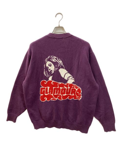 Hysteric Glamour（ヒステリックグラマー）Hysteric Glamour (ヒステリックグラマー) VIXEN GIRL編込カーディガン パープル サイズ:SIZE Lの古着・服飾アイテム