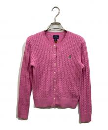 POLO RALPH LAUREN（ポロ・ラルフローレン）の古着「コットンニットカーディガン」｜ピンク