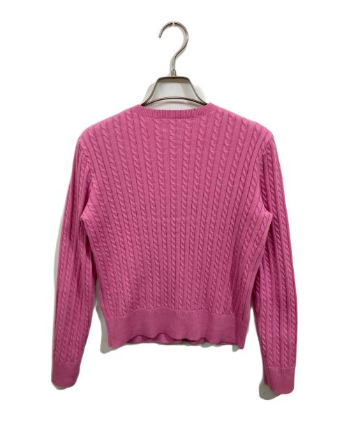 POLO RALPH LAUREN（ポロ・ラルフローレン）POLO RALPH LAUREN (ポロ・ラルフローレン) コットンニットカーディガン ピンク サイズ:SIZE XLの古着・服飾アイテム