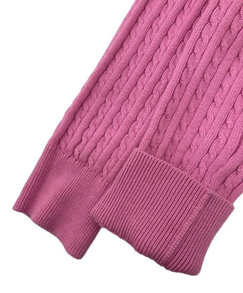 POLO RALPH LAUREN（ポロ・ラルフローレン）POLO RALPH LAUREN (ポロ・ラルフローレン) コットンニットカーディガン ピンク サイズ:SIZE XLの古着・服飾アイテム