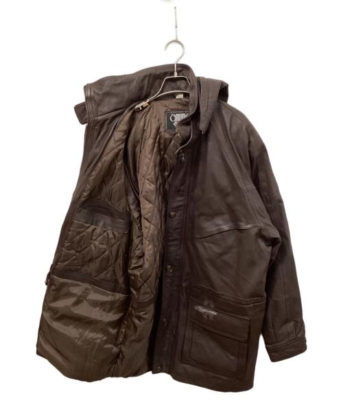 ANTONIO GIOVANNI（アントニオ・ジョヴァンニ）ANTONIO GIOVANNI (アントニオ・ジョヴァンニ) レザーコート ブラウン サイズ:SIZE XLの古着・服飾アイテム