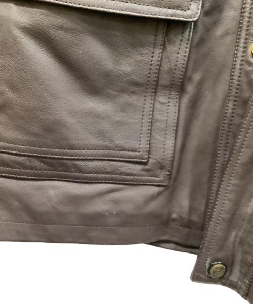 ANTONIO GIOVANNI（アントニオ・ジョヴァンニ）ANTONIO GIOVANNI (アントニオ・ジョヴァンニ) レザーコート ブラウン サイズ:SIZE XLの古着・服飾アイテム