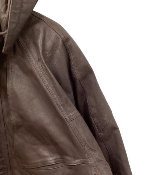 ANTONIO GIOVANNI（アントニオ・ジョヴァンニ）ANTONIO GIOVANNI (アントニオ・ジョヴァンニ) レザーコート ブラウン サイズ:SIZE XLの古着・服飾アイテム
