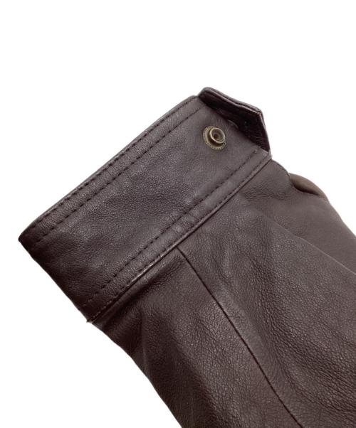 ANTONIO GIOVANNI（アントニオ・ジョヴァンニ）ANTONIO GIOVANNI (アントニオ・ジョヴァンニ) レザーコート ブラウン サイズ:SIZE XLの古着・服飾アイテム