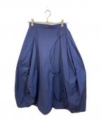 nagonstansナゴンスタンス）の古着「elastic panel skirtナイロンスカート」｜ブルー